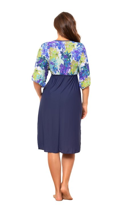 Sukienka Plażow Tunika Model Vivijen M-651 Blue/Navy - Marko - 40 Sukienka Plażow Tunika Model Vivijen M-651 Blue/Navy - Marko - 40