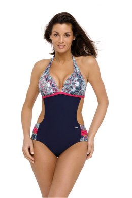 Jednoczęściowy strój kąpielowy Kostium Kąpielowy Model Florence Cosmo-Fresia M-507 Navy/Fuksja - Marko - S