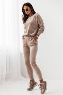 Spodnie Komplet Model Kanava D19 Beige - IVON - XS/S Spodnie Komplet Model Kanava D19 Beige - IVON - XS/S