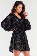 Sukienka Model A485 Black - awama - uniwersalny Sukienka Model A485 Black - awama - uniwersalny