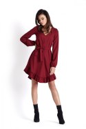 Sukienka Model Masha 224 Bordo - IVON - 36 Sukienka Model Masha 224 Bordo - IVON - 36