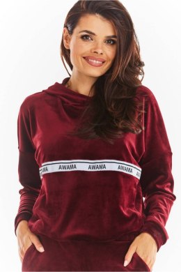 Bluza Damska Model A371 Bordo Welur - awama - M