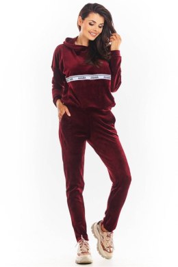 Bluza Damska Model A371 Bordo Welur - awama - s