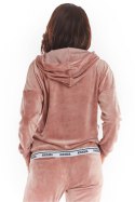 Bluza Damska Model A371 Pink Welur - awama - M Bluza Damska Model A371 Pink Welur - awama - M