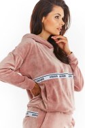 Bluza Damska Model A371 Pink Welur - awama - M Bluza Damska Model A371 Pink Welur - awama - M