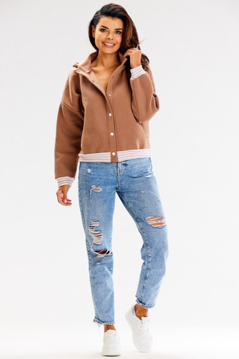 Bluza Damska Model A611 Beige - awama - S/M Bluza Damska Model A611 Beige - awama - S/M