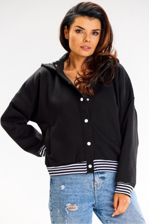 Bluza Damska Model A611 Black - awama - L/XL Bluza Damska Model A611 Black - awama - L/XL