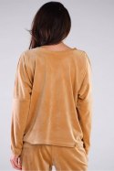 Bluzka Damska Model A417 Beige - awama - uniwersalny Bluzka Damska Model A417 Beige - awama - uniwersalny