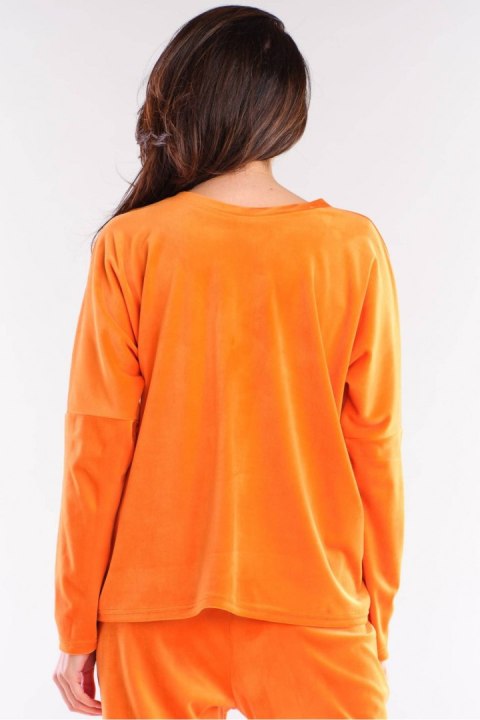 Bluzka Damska Model A417 Orange - awama - uniwersalny Bluzka Damska Model A417 Orange - awama - uniwersalny