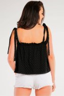 Bluzka Model A436 Black - awama - S/M Bluzka Model A436 Black - awama - S/M