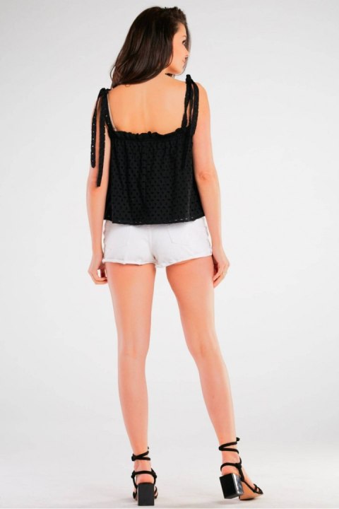 Bluzka Model A436 Black - awama - S/M Bluzka Model A436 Black - awama - S/M
