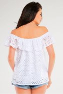 Bluzka Model A437 White - awama - S/M Bluzka Model A437 White - awama - S/M