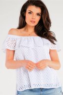 Bluzka Model A437 White - awama - S/M Bluzka Model A437 White - awama - S/M