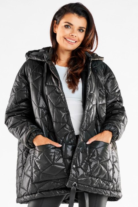 Kurtka Damska Model A536 Black - awama - uniwersalny Kurtka Damska Model A536 Black - awama - uniwersalny