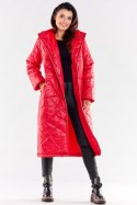 Płaszcz Damski Model A542 Red - awama - L/XL Płaszcz Damski Model A542 Red - awama - L/XL
