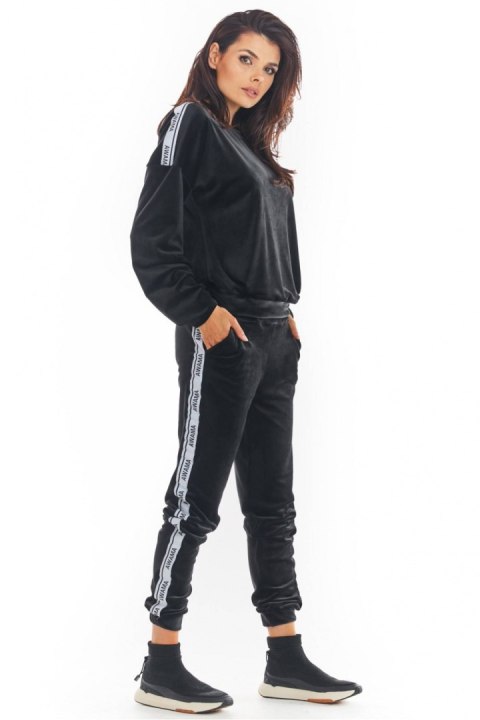 Spodnie Damskie Model A375 Black - awama - M Spodnie Damskie Model A375 Black - awama - M