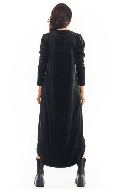 Sukienka Model A379 Black Welur - awama - L Sukienka Model A379 Black Welur - awama - L