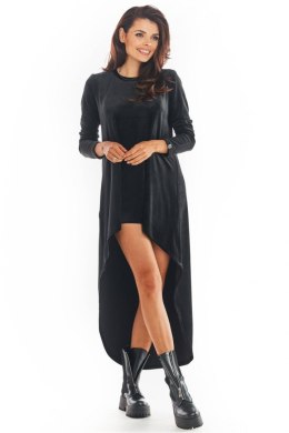Sukienka Model A379 Black Welur - awama - XL