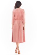 Sukienka Model A407 Welur Pink - awama - XL Sukienka Model A407 Welur Pink - awama - XL