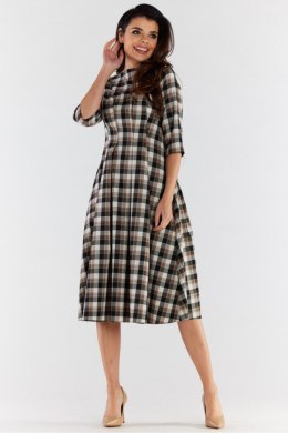 Sukienka Model A489 Brown/Beige - awama - L
