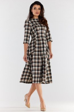 Sukienka Model A489 Brown/Beige - awama - L
