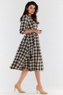 Sukienka Model A489 Brown/Beige - awama - L Sukienka Model A489 Brown/Beige - awama - L