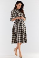 Sukienka Model A489 Brown/Beige - awama - L Sukienka Model A489 Brown/Beige - awama - L