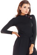 Sweter Damski Model A315 Black - awama - L Sweter Damski Model A315 Black - awama - L