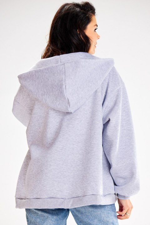 Bluza Damska Model A610 Grey - awama - uniwersalny Bluza Damska Model A610 Grey - awama - uniwersalny