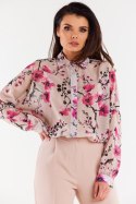 Koszula Damska Model A513 Cherry Flowers - awama - uniwersalny Koszula Damska Model A513 Cherry Flowers - awama - uniwersalny