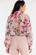 Koszula Damska Model A513 Cherry Flowers - awama - uniwersalny Koszula Damska Model A513 Cherry Flowers - awama - uniwersalny