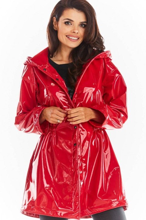 Płaszcz Damski Model A381 Red Lateks - awama - L/XL