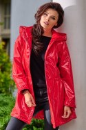 Płaszcz Damski Model A381 Red Lateks - awama - L/XL