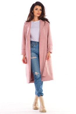Płaszcz Damski Model A464 Powder Pink - awama - L/XL