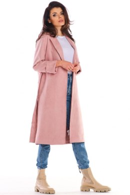 Płaszcz Damski Model A464 Powder Pink - awama - L/XL