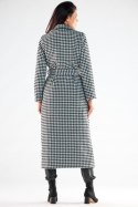 Płaszcz Damski Model A547 Houndstooth - awama - XL Płaszcz Damski Model A547 Houndstooth - awama - XL