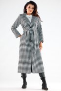Płaszcz Damski Model A547 Houndstooth - awama - M
