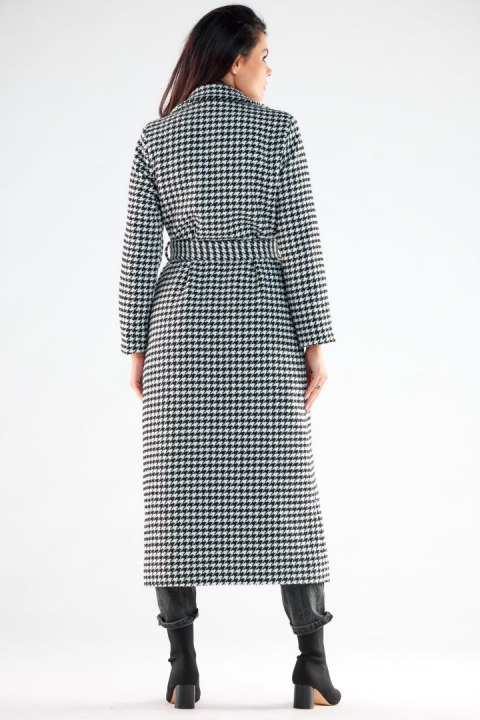 Płaszcz Damski Model A547 Houndstooth - awama - M Płaszcz Damski Model A547 Houndstooth - awama - M