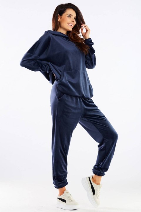 Spodnie Dresowe Model A459 Navy - awama - L Spodnie Dresowe Model A459 Navy - awama - L