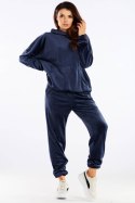 Spodnie Dresowe Model A459 Navy - awama - XL
