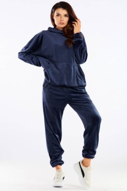 Spodnie Dresowe Model A459 Navy - awama - XL