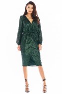 Sukienka Model A399 Cekiny Green - awama - M Sukienka Model A399 Cekiny Green - awama - M