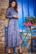 Sukienka Model A467 Navy Pattern - awama - M Sukienka Model A467 Navy Pattern - awama - M