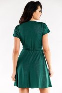 Sukienka Model A558 Bottle Green - awama - XL Sukienka Model A558 Bottle Green - awama - XL