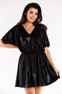Sukienka Model A561 Black Dots - awama - uniwersalny Sukienka Model A561 Black Dots - awama - uniwersalny