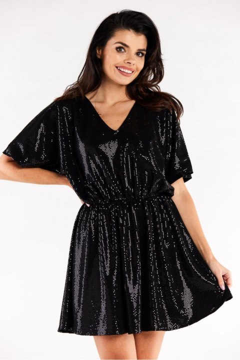 Sukienka Model A561 Black Dots - awama - uniwersalny Sukienka Model A561 Black Dots - awama - uniwersalny