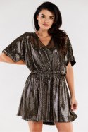 Sukienka Model A561 Gold Dots - awama - uniwersalny Sukienka Model A561 Gold Dots - awama - uniwersalny