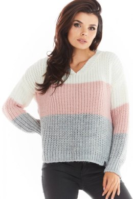 Sweter Damski Model A390 Pink - awama - uniwersalny