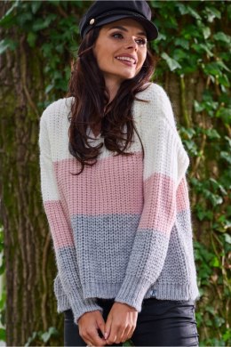 Sweter Damski Model A390 Pink - awama - uniwersalny