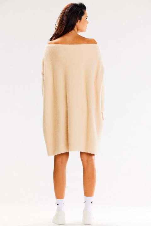 Sweter Damski Model A618 Beige - awama - uniwersalny Sweter Damski Model A618 Beige - awama - uniwersalny